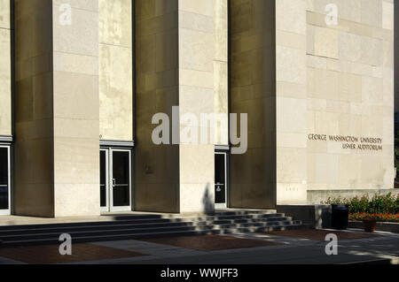 Auditorium Lisner di George Washington University nel quartiere di Foggy Bottom Foto Stock