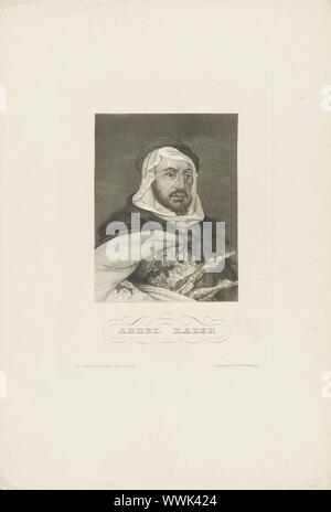 Ritratto di Abdelkader ibn Muhieddine (1808-1883), ca 1860. Collezione privata. Foto Stock