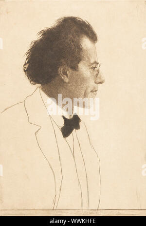 Ritratto del compositore Gustav Mahler (1860-1911), 1902. Collezione privata. Foto Stock