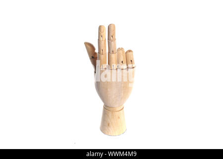 Segnale di mano numero - 3 Foto Stock