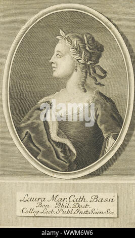Ritratto di Laura Bassi (1711-1778) , 1738. Collezione privata. Foto Stock