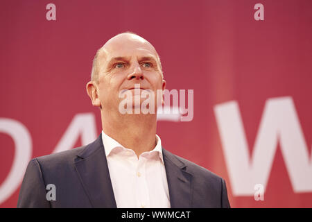 Leader della Spd alle elezioni campagna in Potsdam Foto Stock