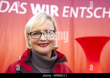 Leader della Spd alle elezioni campagna in Potsdam Foto Stock