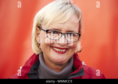 Leader della Spd alle elezioni campagna in Potsdam Foto Stock