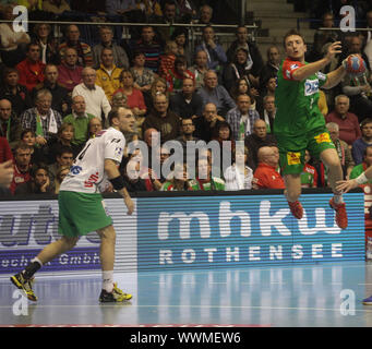 DKB Handball-Bundesliga 2013-2014, 18. Spieltag, SC Magdeburg - frisch auf! Göppingen Foto Stock