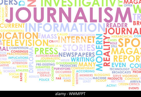 Carriera di giornalismo Report quotidiano come un concetto Foto Stock