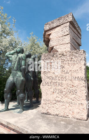 Memoriale per i combattenti ungheresi che hanno combattuto in spagnolo Brigata internazionale Foto Stock