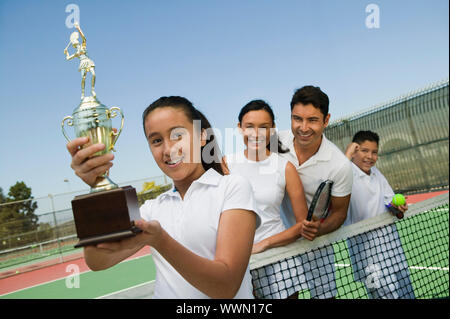 Famiglia di tennis Foto Stock