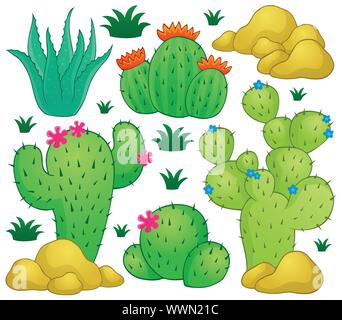Tema di Cactus immagine 1 Illustrazione Vettoriale
