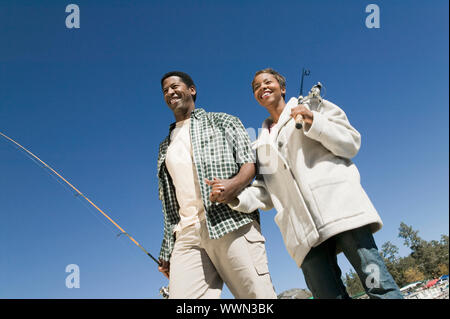 Coppia di pesca Foto Stock