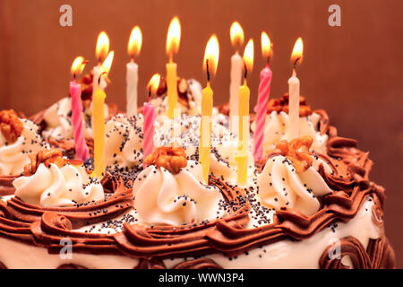 Torta di compleanno Foto Stock