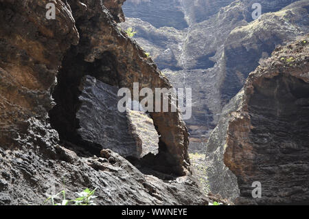 FElsentor nel Masca Gorge, Tenerife Foto Stock