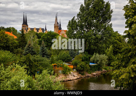 Vista del castello di Merseburg Foto Stock