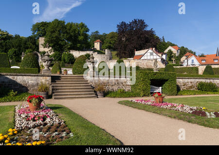 Giardino barocco Blankenburg nelle montagne Harz Foto Stock