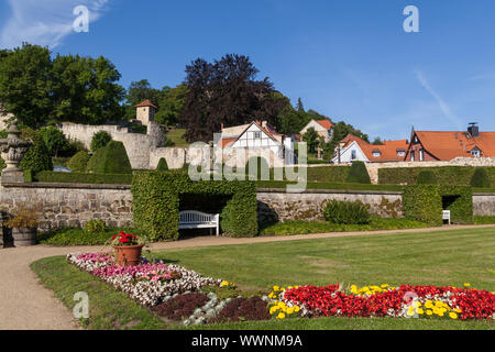 Giardino barocco Blankenburg nelle montagne Harz Foto Stock