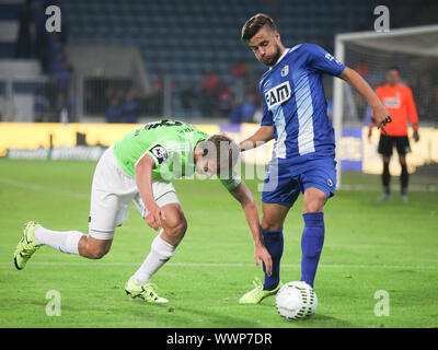 3. Liga Saison 2015/2016 Punktspiel 1. FC Magdeburg - Chemnitzer FC Foto Stock