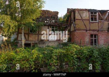 Casa in legno e muratura in harsleben Foto Stock