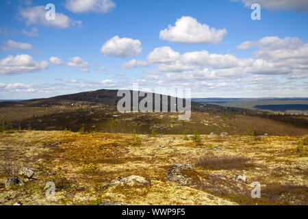 Mountain tundra in Lapponia Foto Stock