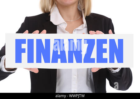 Finanza soldi Concetto aziendale Economia Spese Entrate Foto Stock