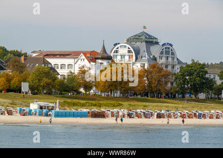 Città termale Binz isola Rügen Mar Baltico Foto Stock