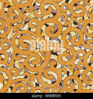 Seamless Pattern di Damasco Foto Stock