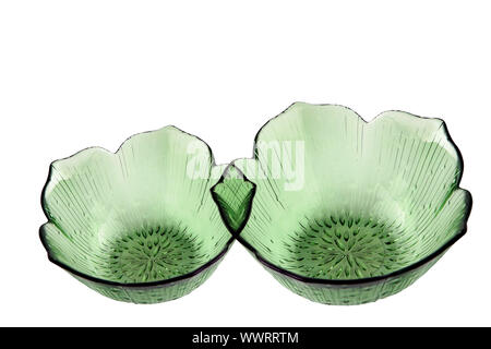 Vetro di due contenitori per insalate Foto Stock