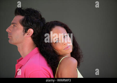 Giovane si fermò di schiena Foto Stock