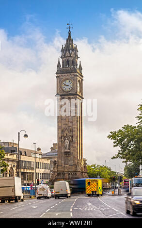 Albert Memorial Clock Tower di Belfast, Irlanda del Nord Foto Stock