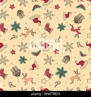 Natale Pattern senza giunture Foto Stock