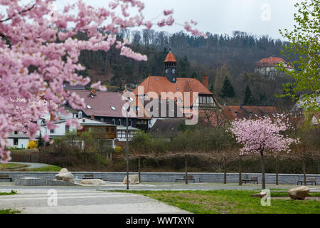 Vista del municipio di Gernrode Harz Foto Stock
