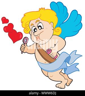 Amorino con bolla di maker Illustrazione Vettoriale