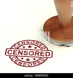 Censurato timbro mostra proibita e la censura Foto Stock