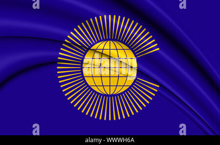 Commonwealth delle Nazioni bandiera. 3D'illustrazione. Foto Stock