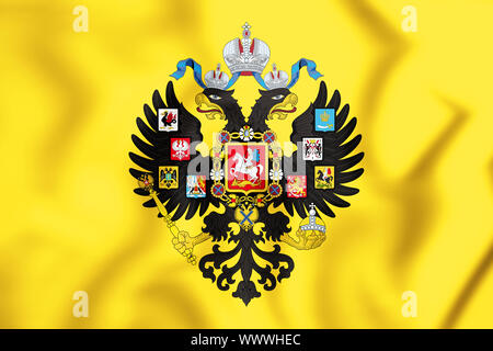 L'imperatore di Russia Imperial Standard (1858-1917). 3D'illustrazione. Foto Stock