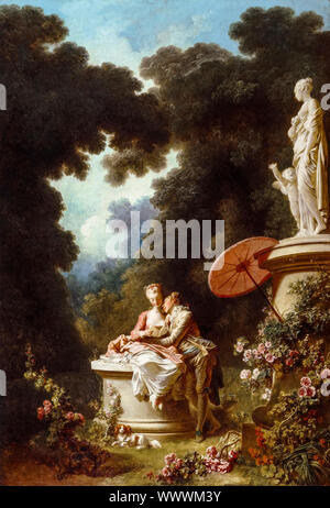 Jean-Honoré Fragonard, i progressi dell'amore: amore lettere, pittura, 1771-1772 Foto Stock