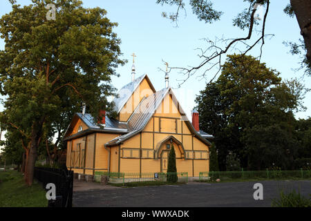 Tallinn, Estonia - 29 Giugno 2019: San Nicola in legno chiesa ortodossa si trova nella zona di Kopli a Tallinn Foto Stock