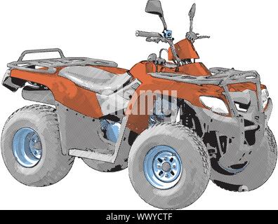 Quad bike - vettore Illustrazione Vettoriale