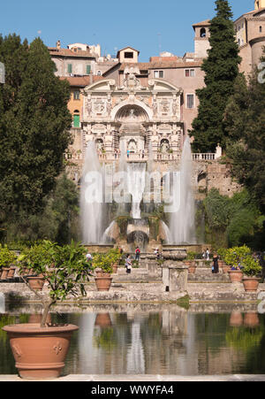 Fontana di Villa D'Este a Tivoli italia Foto Stock