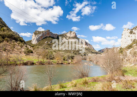 Gola di Los Tornos vicino Tudanca del Ebro village, Paramos regione, Burgos, Spagna Foto Stock