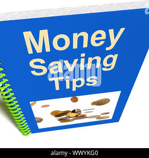 Risparmiare denaro suggerimenti Prenota mostra Finanza Consulenza Foto Stock