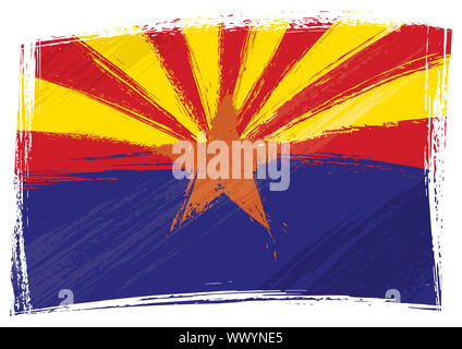 Grunge Arizona bandiera Foto Stock