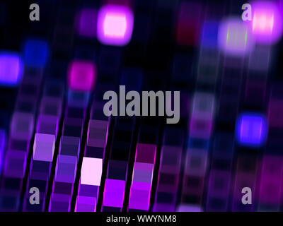 Cubi sfocata - abstract generati digitalmente 3d illustrazione fractal Foto Stock