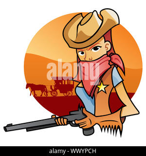 Ritratto di Cowgirl Foto Stock