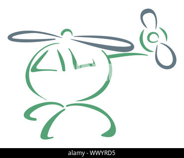 Illustrazione in elicottero Foto Stock