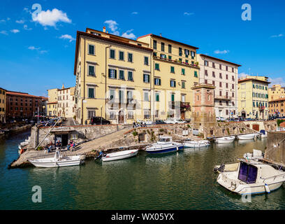 Canale di Venezia Nuova, Livorno, Toscana, Italia, Europa Foto Stock