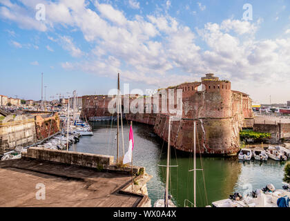 La Fortezza Vecchia di Livorno, Toscana, Italia, Europa Foto Stock