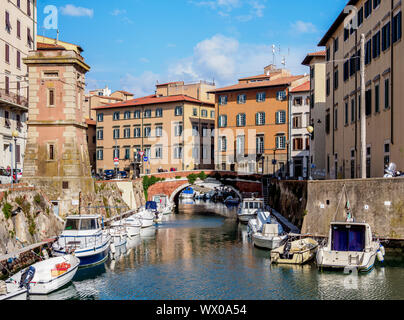 Canale di Venezia Nuova, Livorno, Toscana, Italia, Europa Foto Stock