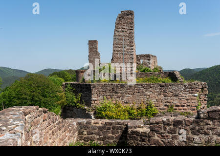 La rovina del castello Neudahn, Palatino Foto Stock