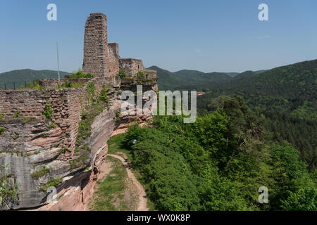 La rovina del castello Neudahn, Palatino Foto Stock