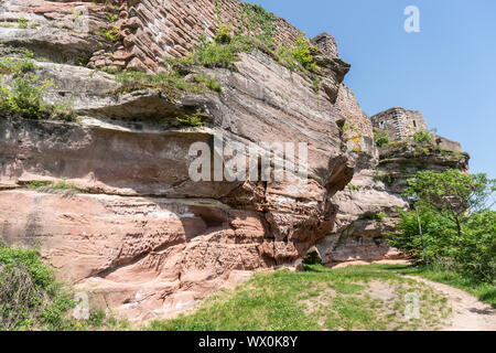 La rovina del castello Neudahn, Palatino Foto Stock
